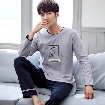 2019 pijama hombre Winter Long-sleeved pajamas for men cotton Autumn Large size men's pajamas 2PCS Casual pyjama homme
2019 pijama hombre Winter Long-sleeved pajamas for men cotton Autumn Large size men's pajamas 2PCS Casual pyjama homme