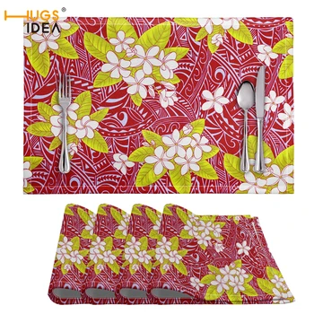HUGSIDEA 4pcs PVC Table Placemat Set For Dining Table Polynesian Plumeria Prints Rectangle Napkins Home Decor Heat Resistant Pad
HUGSIDEA 4pcs PVC Table Placemat Set For Dining Table Polynesian Plumeria Prints Rectangle Napkins Home Decor Heat Resistant Pad