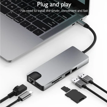 USB Type C Hub USB 3.0 Type-C Hub To HDMI Adapter 4K Thunderbolt 5 USB C Hub with TF SD Reader Slot PD for MacBook Pro/Air
USB Type C Hub USB 3.0 Type-C Hub To HDMI Adapter 4K Thunderbolt 5 USB C Hub with TF SD Reader Slot PD for MacBook Pro/Air