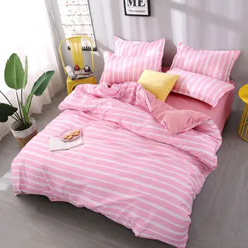 Geometric Stripe Printed Pink 4pcs Kid Bed Cover Set Cartoon Duvet Cover Bed Sheets and Pillowcases Comforter Bedding Set 61003
Geometric Stripe Printed Pink 4pcs Kid Bed Cover Set Cartoon Duvet Cover Bed Sheets and Pillowcases Comforter Bedding Set 61003