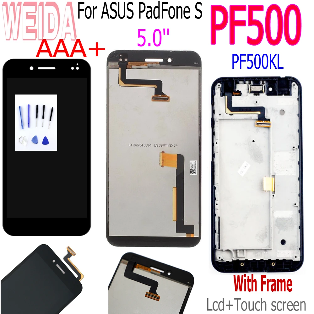 5.0" For ASUS PadFone S PF500KL LCD Display Touch Screen Digitizer Assembly For ASUS PF500KL PF500 PF-500KL T00n Screen frame
5.0" For ASUS PadFone S PF500KL LCD Display Touch Screen Digitizer Assembly For ASUS PF500KL PF500 PF-500KL T00n Screen frame
