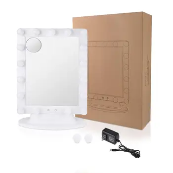 LED Large Makeup Mirror With 10x Mini Magnification Spot Mirror Hollywood Dimmable Light Bulbs Cosmetics lighted Make Up Mirrors
LED Large Makeup Mirror With 10x Mini Magnification Spot Mirror Hollywood Dimmable Light Bulbs Cosmetics lighted Make Up Mirrors