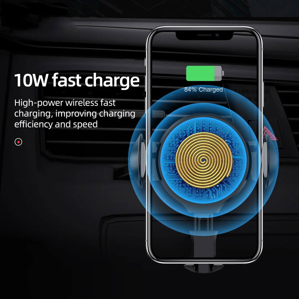 НОСО автомобильное крепление Qi Беспроводной быстро Зарядное устройство для iPhone