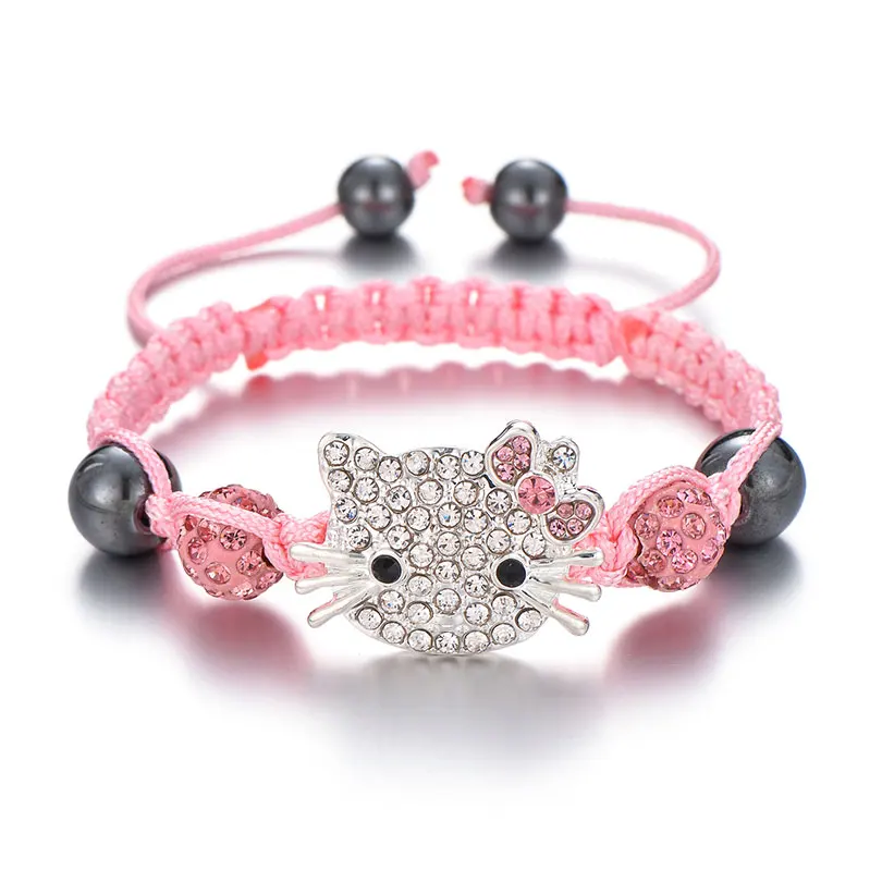 Lovely Kids Bracelet Cat Charm Rhinestone Round Crystal Bead Multi-Color String Braiding Bracelets DIY Children Jewelry
Lovely Kids Bracelet Cat Charm Rhinestone Round Crystal Bead Multi-Color String Braiding Bracelets DIY Children Jewelry