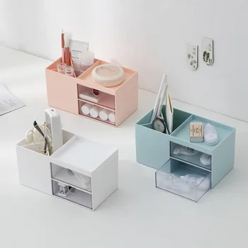 Double Desktop Storage Box Cosmetic Plastic Seperated Organiser Jewelry Box Sub-Simple makeup organizer storage drawer organizer
Double Desktop Storage Box Cosmetic Plastic Seperated Organiser Jewelry Box Sub-Simple makeup organizer storage drawer organizer