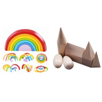1Pcs Mystery Bag Geometry Blocks Set Educational Cognitive Toys & 1Pcs Colorful Wooden Blocks Toys Creative Rainbow Assembling B
1Pcs Mystery Bag Geometry Blocks Set Educational Cognitive Toys & 1Pcs Colorful Wooden Blocks Toys Creative Rainbow Assembling B