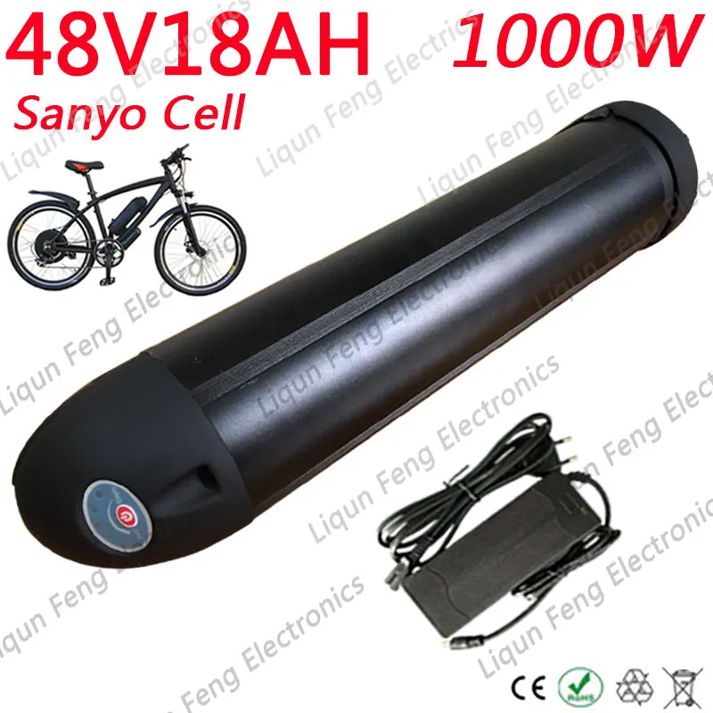 Excellent 48V 18Ah Electric Bike Water Bottle lithium ion Battery E-bike Li-ion Water Kettle Battery for Sanyo cell 48V 750W US EU No Tax 0