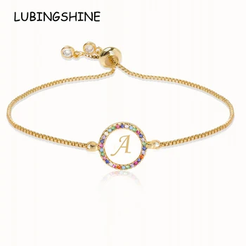 26pcs/lot Luxury Multi Zircon Shell 26 Letter Personalized Charms Bracelet for Women Initial Adjustable Chain Bracelet Jewelry
26pcs/lot Luxury Multi Zircon Shell 26 Letter Personalized Charms Bracelet for Women Initial Adjustable Chain Bracelet Jewelry