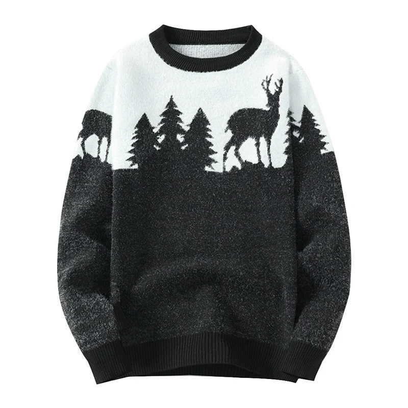 Laamei Mens Knitted Sweater Men 2020 Autumn Winter Casual Christmas Tree Deer Pullover Vintage Black Slim Fit Sweaters Male
Laamei Mens Knitted Sweater Men 2020 Autumn Winter Casual Christmas Tree Deer Pullover Vintage Black Slim Fit Sweaters Male