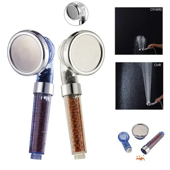 Shower Head 3Modes Anion Filter Bath Shower Adjustable Jetting Shower Head High Pressure Saving water Bathroom Shower SPA Nozzle 
Shower Head 3Modes Anion Filter Bath Shower Adjustable Jetting Shower Head High Pressure Saving water Bathroom Shower SPA Nozzle