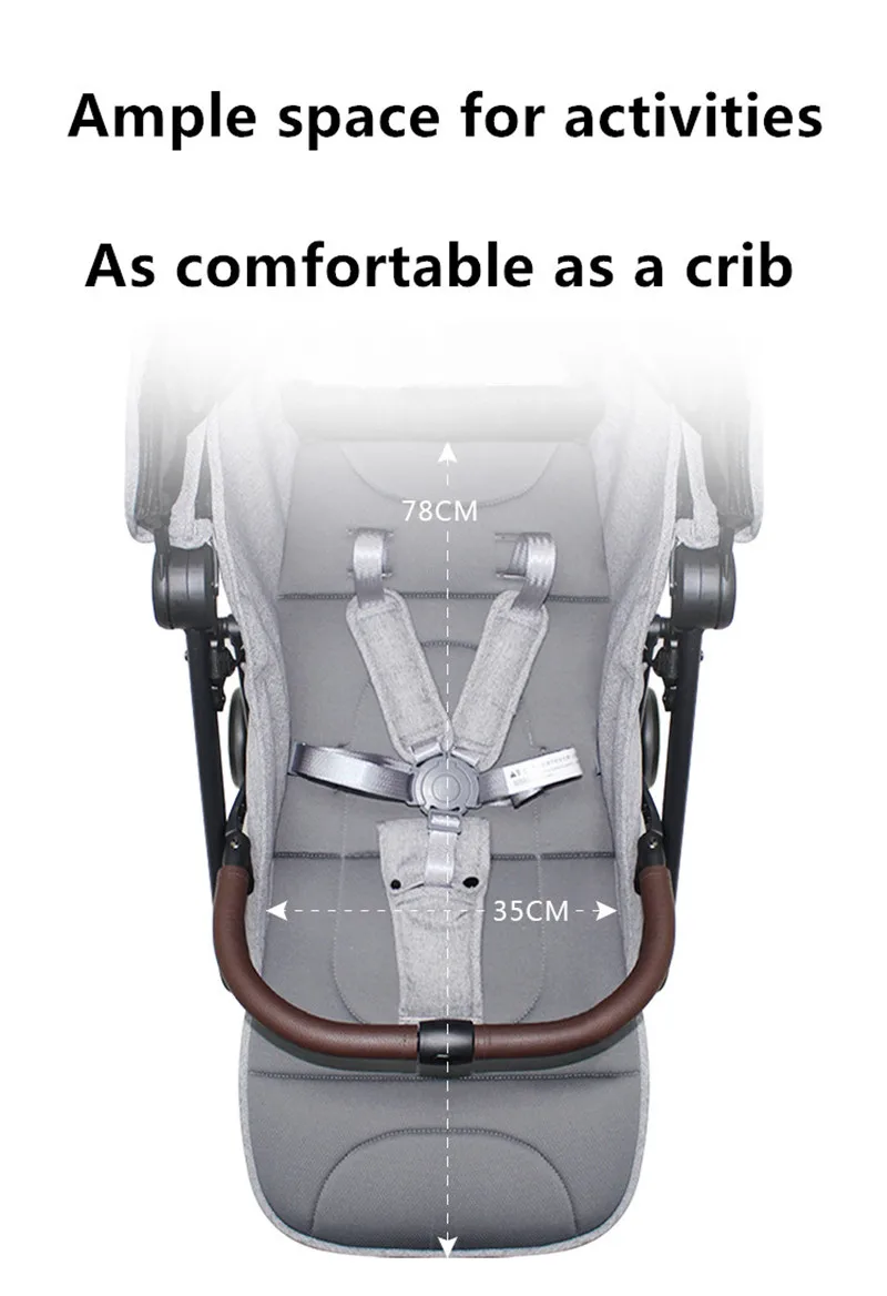 Original Baby Stroller Light Aluminium alloy baby Travel Stroller can sit or lie Buggy Portable Folding Pram with shock absorber