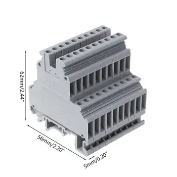 50 Pcs UKK3 DIN Rail Double Level Dual Row Terminal Block 500V 25A 28-12AWG Gray 94PC
50 Pcs UKK3 DIN Rail Double Level Dual Row Terminal Block 500V 25A 28-12AWG Gray 94PC