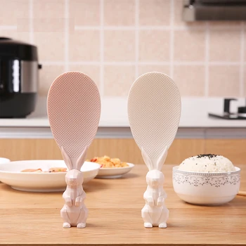 New Cute Rabbit Shape Rice Spoon Non Stick Vertical Stand Rice Scoop Soup Sauce Ladle Kitchen Tableware Tool 2020
New Cute Rabbit Shape Rice Spoon Non Stick Vertical Stand Rice Scoop Soup Sauce Ladle Kitchen Tableware Tool 2020