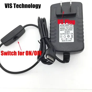 1PC 5V3A Power Adapter ON/OFF switch button power supply charger DC/AC Adapter Type-c For Raspberry Pi 4 US EU AC Plug
1PC 5V3A Power Adapter ON/OFF switch button power supply charger DC/AC Adapter Type-c For Raspberry Pi 4 US EU AC Plug