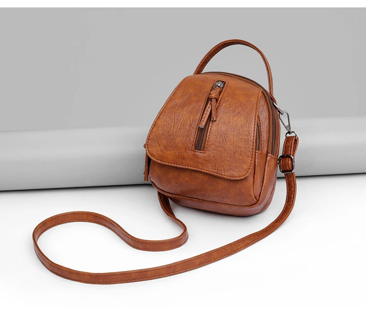 Vintage Soft Leather Shoulder Bags for Women Large Capacity Female Handbag Double Compartment Crossbody Bags Lady Small Tote Vintage Soft Leather Shoulder Bags for Women Large Capacity Female Handbag Double Compartment Crossbody Bags Lady Small Tote