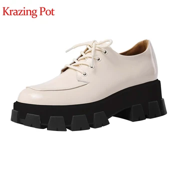 new handmade genuine leather platform lace up round toe high heels women sneakers increasing long leg shoes vulcanized shoes L10
new handmade genuine leather platform lace up round toe high heels women sneakers increasing long leg shoes vulcanized shoes L10