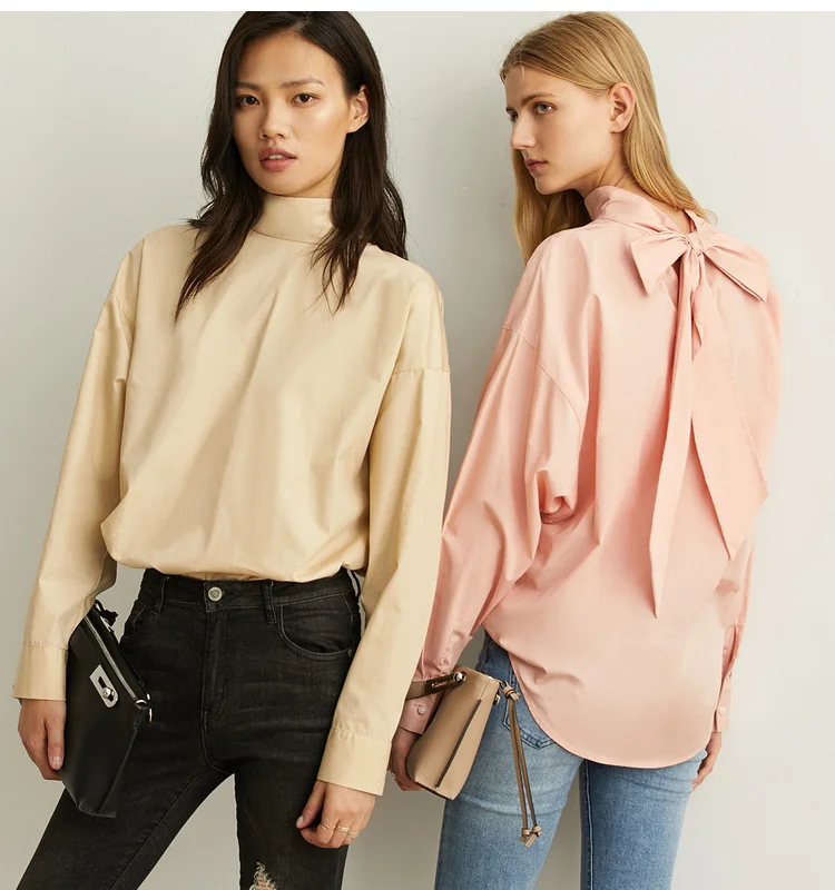 Amii Minimalist ins Heart Machine Girl Shirt Fall 2019 New Loose High-collar All-cotton Belt Sleeve Top
Amii Minimalist ins Heart Machine Girl Shirt Fall 2019 New Loose High-collar All-cotton Belt Sleeve Top