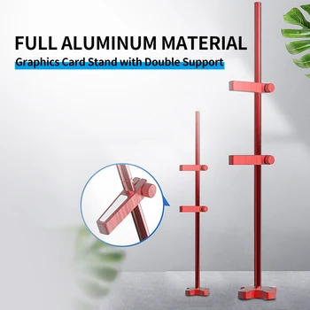 Support Jack Bracket Aluminum Vertical Graphics Card Holder Double Desktop PC Case Video Card Stand Cooling Bracket Black/Red
Support Jack Bracket Aluminum Vertical Graphics Card Holder Double Desktop PC Case Video Card Stand Cooling Bracket Black/Red