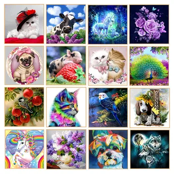 5D DIY Diamond Painting Cartoon Animal Flower Diamond Embroidered Part Round Rhinestone Cross Stitch Decoration
5D DIY Diamond Painting Cartoon Animal Flower Diamond Embroidered Part Round Rhinestone Cross Stitch Decoration