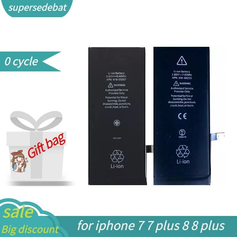 Supersedebat Original 0 Cycle Batterie for Iphone 7 for Iphone 8 Plus Battery for Iphone 7 Plus 8 8 Plus Bateria Battery Mobile
Supersedebat Original 0 Cycle Batterie for Iphone 7 for Iphone 8 Plus Battery for Iphone 7 Plus 8 8 Plus Bateria Battery Mobile