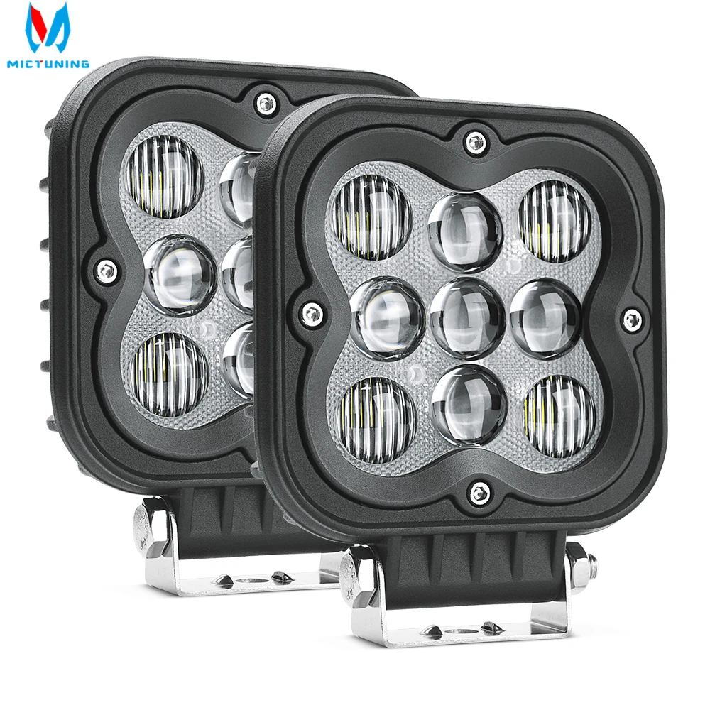 MICTUNING 2Pcs 27W Square Led Work Light WS 4.4 Inch LED Pods 2335LM Off Road Driving Light Led Fog Lights Combo for Truck Car
MICTUNING 2Pcs 27W Square Led Work Light WS 4.4 Inch LED Pods 2335LM Off Road Driving Light Led Fog Lights Combo for Truck Car