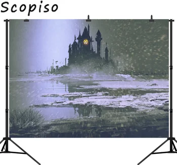 Scopiso Photography Background Terror Snowy Night Lake Castle Halloween Theme Backdrop Professional Photo Studio Prop 
Scopiso Photography Background Terror Snowy Night Lake Castle Halloween Theme Backdrop Professional Photo Studio Prop