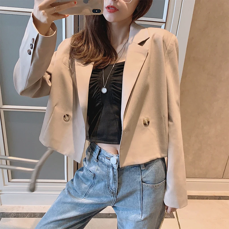 MISHOW Women Autumn Blazer Suit New Long Sleeve Solid Color Turn-down Collar Coat Ladies Short Jacket MX19C6165
MISHOW Women Autumn Blazer Suit New Long Sleeve Solid Color Turn-down Collar Coat Ladies Short Jacket MX19C6165
