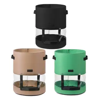Potato Grow Bags With Handle Transparent Window Thickened Premium Non-woven Fabrics Breathable Potato Planting Bag Container
Potato Grow Bags With Handle Transparent Window Thickened Premium Non-woven Fabrics Breathable Potato Planting Bag Container