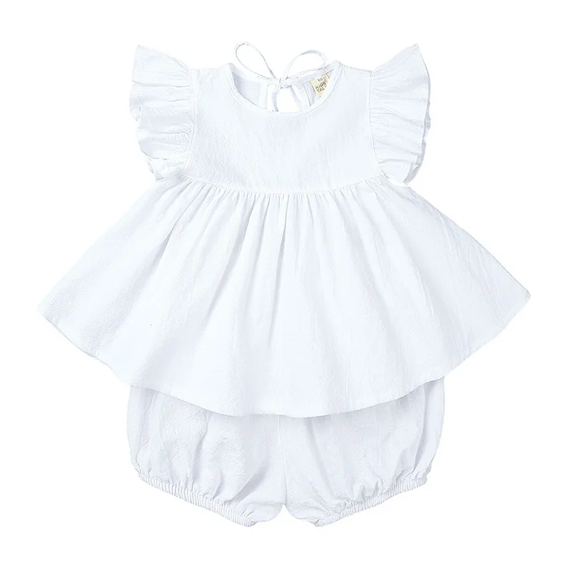 Baby Girls Clothing Sets Cute Newborn Baby Girls Fly Sleeve Tops +Shorts Outfits Princess Girls Summer Holiday Clothing 62 H40392c02067b4ecea87b7b53b8e4b41cU