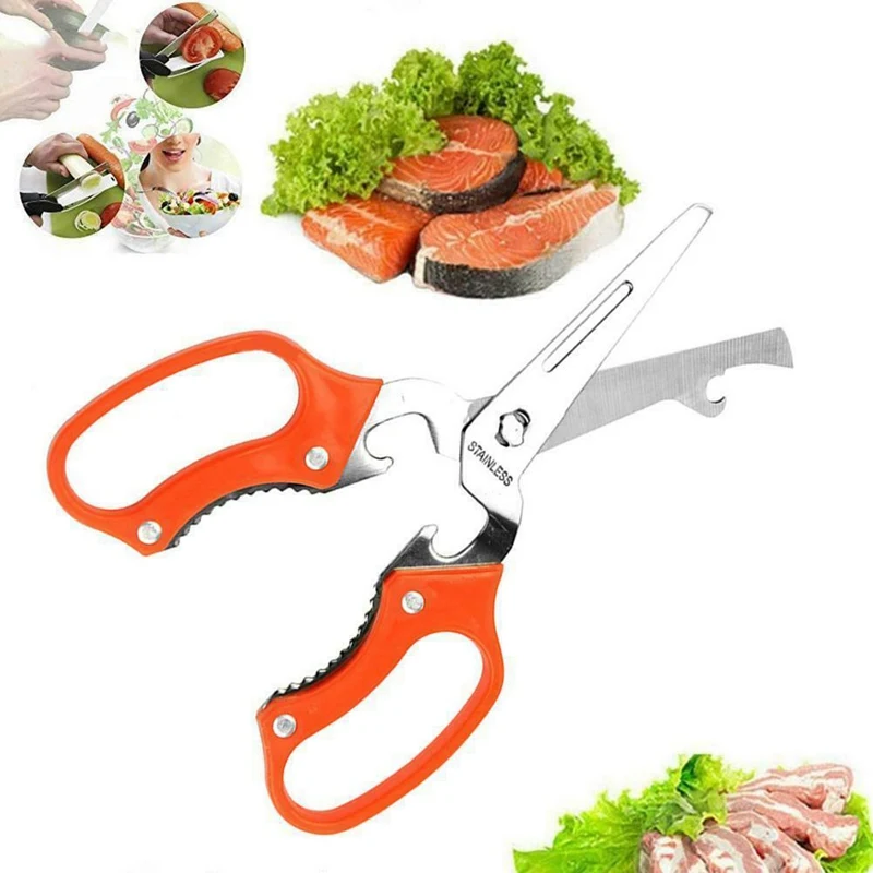 Stainless Steel Kitchen Scissors Poultry Knife Nutcracker Corkscrew Deboning Knife Chef Tool Multifunctional Scissors
Stainless Steel Kitchen Scissors Poultry Knife Nutcracker Corkscrew Deboning Knife Chef Tool Multifunctional Scissors