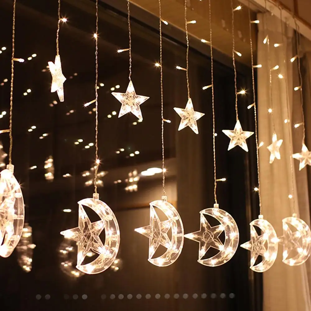 Plug 2.5M LED Moon Star Lamp Fairy Curtain Light Christmas Garland String Lights for Home NEW YEAR Wedding Decoration
Plug 2.5M LED Moon Star Lamp Fairy Curtain Light Christmas Garland String Lights for Home NEW YEAR Wedding Decoration