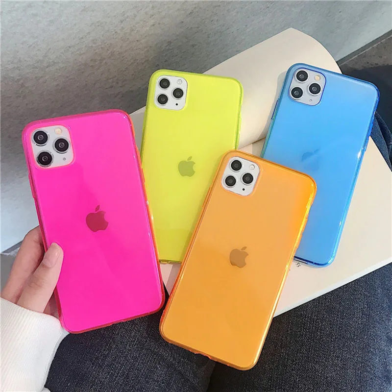 Luxury neon fluorescent phone case for iphone 11 pro max xr 7 8 x xs Max Plus case Transparent soft Back Cover Fundas Coque
Luxury neon fluorescent phone case for iphone 11 pro max xr 7 8 x xs Max Plus case Transparent soft Back Cover Fundas Coque