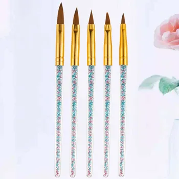 5pcs Nail Art Brushes Set Nail Paint Pens with Green and Pink Crystal Drawing Liner Brush Manicure Tools
5pcs Nail Art Brushes Set Nail Paint Pens with Green and Pink Crystal Drawing Liner Brush Manicure Tools