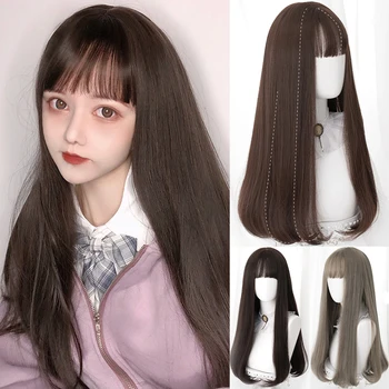 BUQI Long Straight Brown Gray Wigs with Bangs Natural Synthetic Heat Resistant Fiber Wigs for Women Daily Cosplay Party Lolita
BUQI Long Straight Brown Gray Wigs with Bangs Natural Synthetic Heat Resistant Fiber Wigs for Women Daily Cosplay Party Lolita