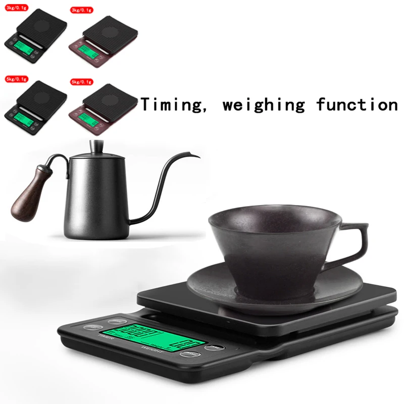 Waterproof Insulation Pad Coffee Scale and Timer High Precision Drip Scale 3kg/5kg 0.1g Backlight LCD Display Food Scale Hot
Waterproof Insulation Pad Coffee Scale and Timer High Precision Drip Scale 3kg/5kg 0.1g Backlight LCD Display Food Scale Hot
