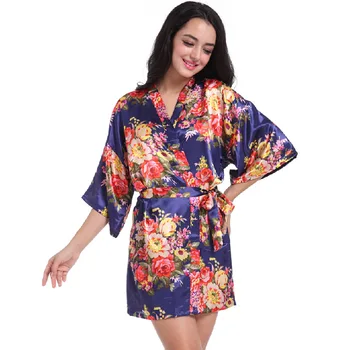 ochtendjas dames Summer Print badjas pyama Women's Silk Printed Gowns Thin Loose Nightgown Lacing v-neck Comfort Breathable Soft 
ochtendjas dames Summer Print badjas pyama Women's Silk Printed Gowns Thin Loose Nightgown Lacing v-neck Comfort Breathable Soft
