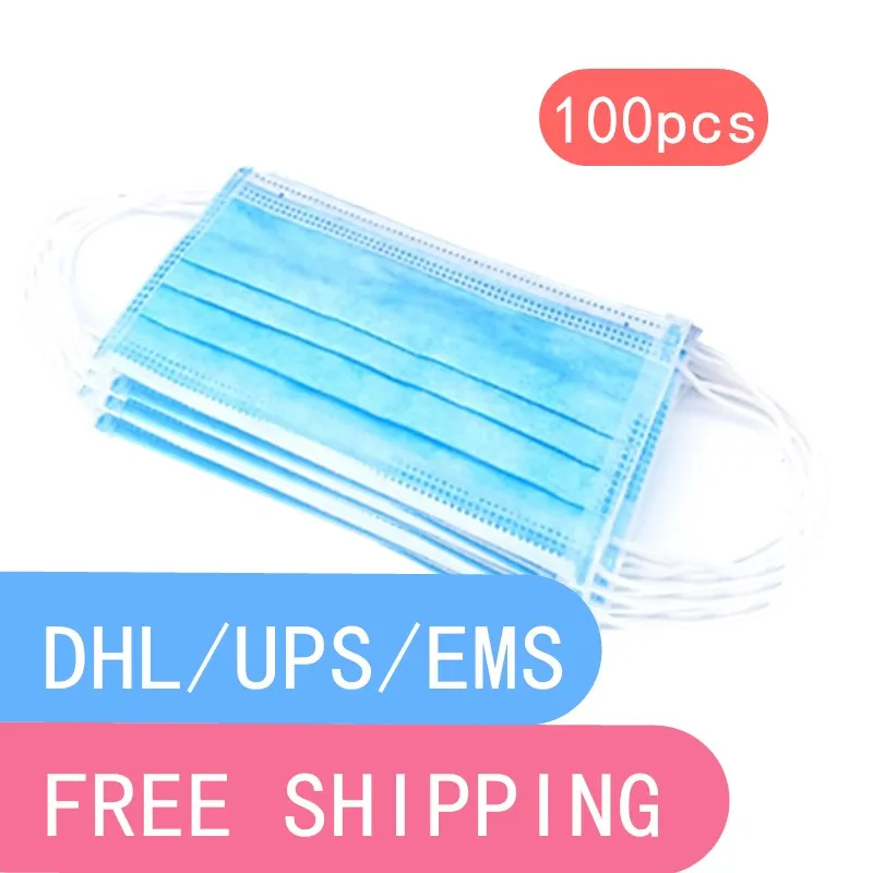 100 Pcs Disposable Face Masks Anti Virus Flu Earloop Anti-pollution Filter Bacteria Proof Mouth Mask Fast Delivery DHL UPS EMS
100 Pcs Disposable Face Masks Anti Virus Flu Earloop Anti-pollution Filter Bacteria Proof Mouth Mask Fast Delivery DHL UPS EMS