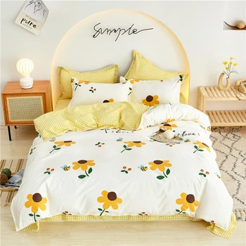 Pastoral bedding sets,With Pillowcase 200×200 duvet cover Set Yellow Flower pattern 210×240 Quilt Cover Queen King bed set 2020
Pastoral bedding sets,With Pillowcase 200×200 duvet cover Set Yellow Flower pattern 210×240 Quilt Cover Queen King bed set 2020