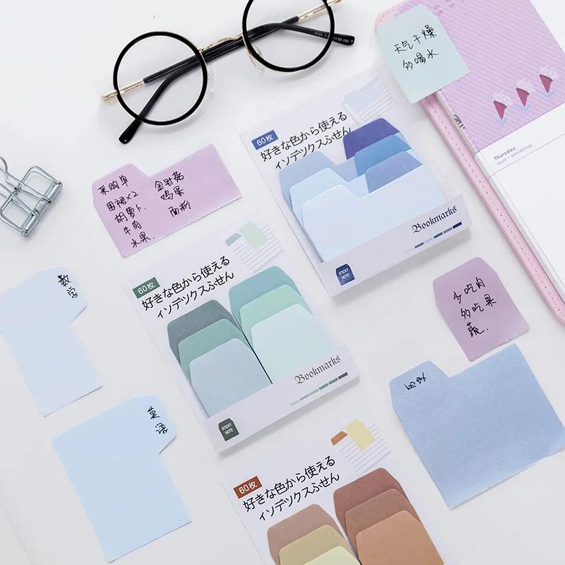 Korea creative stationery gradient color classification message index stickers Office learning classification tips post-it notes
Korea creative stationery gradient color classification message index stickers Office learning classification tips post-it notes