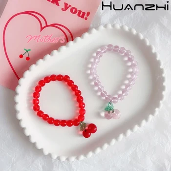 HUANZHI 2020 New Korean Adorable Transparent Cherry Elastic Solid Color Resin Bead Bracelet for Women Girls Party Jewelry
HUANZHI 2020 New Korean Adorable Transparent Cherry Elastic Solid Color Resin Bead Bracelet for Women Girls Party Jewelry