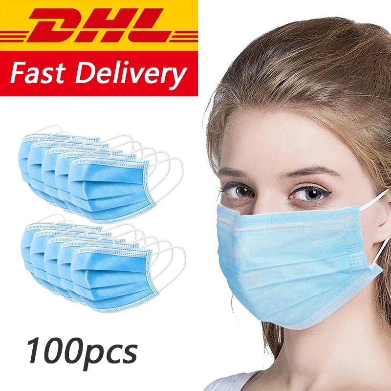 100 шт./лот DHL доставка одноразовая Пылезащитная маска для рта лица ветрозащитные