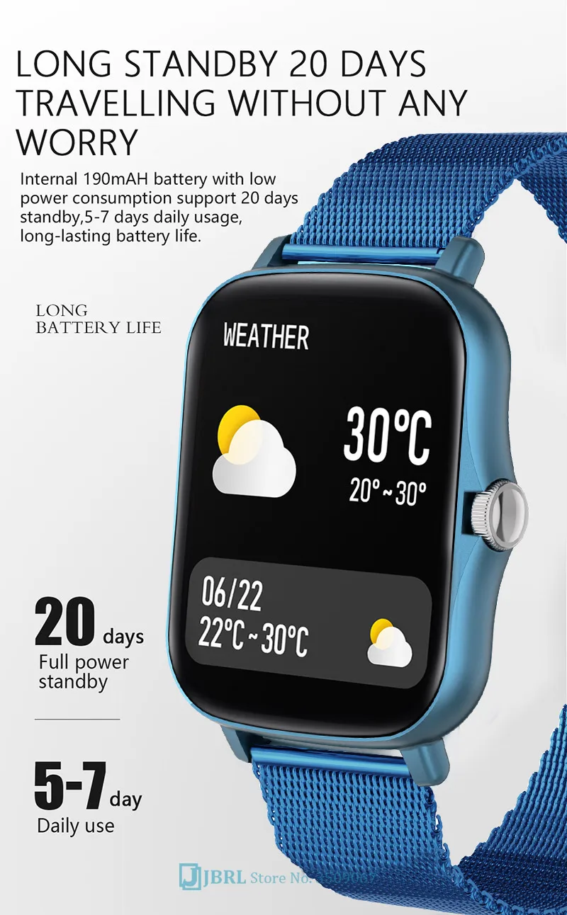 Full Touch Smartwatch 1.7 Inch Women Men Fitness Tracker Electronics Sport Clock for Andriod IOS Waterproof IP68 Smart Watches Full Touch Smartwatch 1.7 Inch Women Men Fitness Tracker Electronics Sport Clock for Andriod IOS Waterproof IP68 Smart Watches