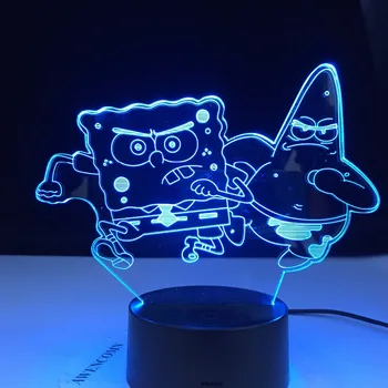 Cartoon Led Night Light Patrick Star Gift for Kids Bedroom Decor Nightlight Colorful SpongeBob SquarePants Table 3d Acrylic Lamp
Cartoon Led Night Light Patrick Star Gift for Kids Bedroom Decor Nightlight Colorful SpongeBob SquarePants Table 3d Acrylic Lamp