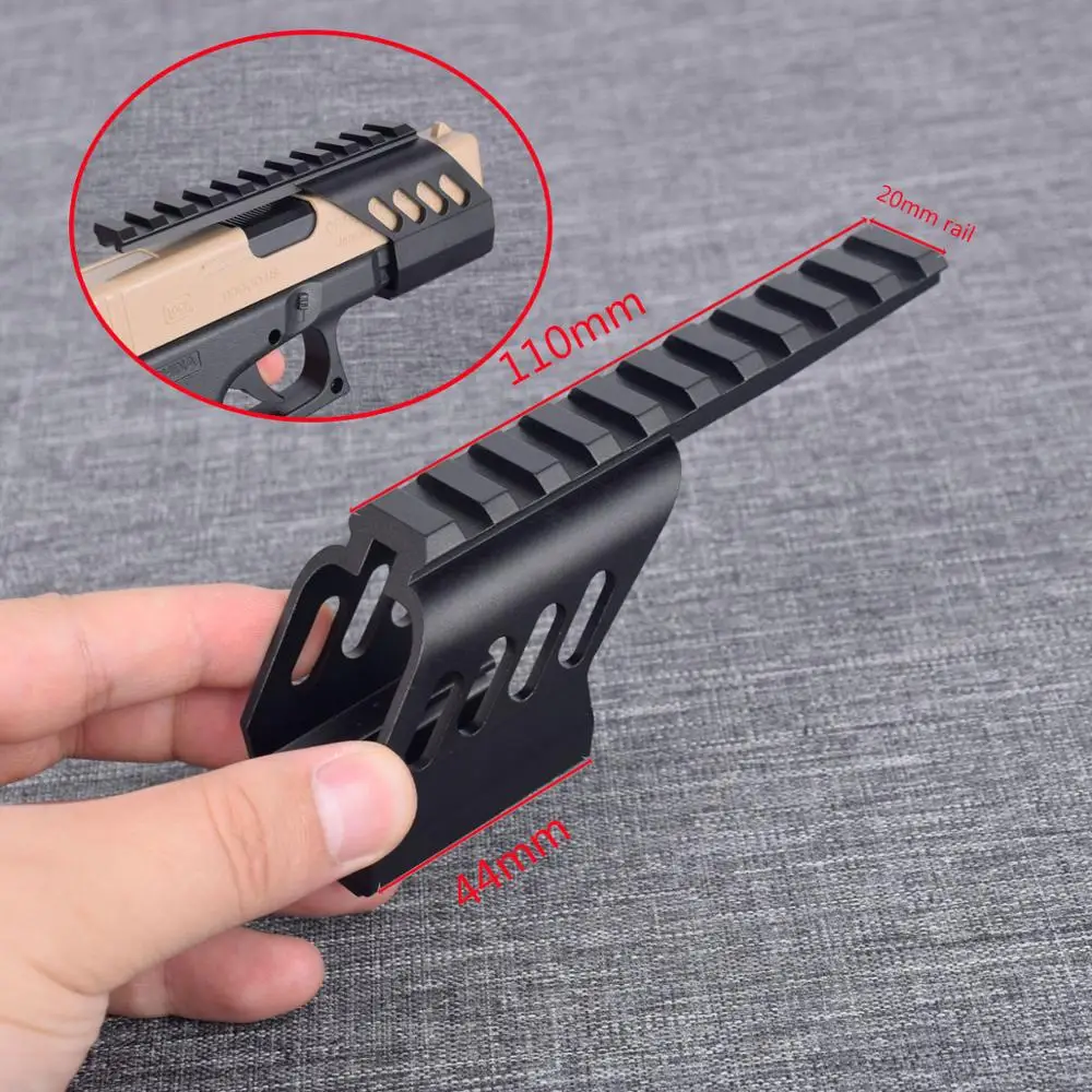 

Aluminum Tactical Universal Low Pistol Scope Mount Base With Picatinny Rail 6 Slots For GLOCK G17/G18/G19 Type Airsoft GBB