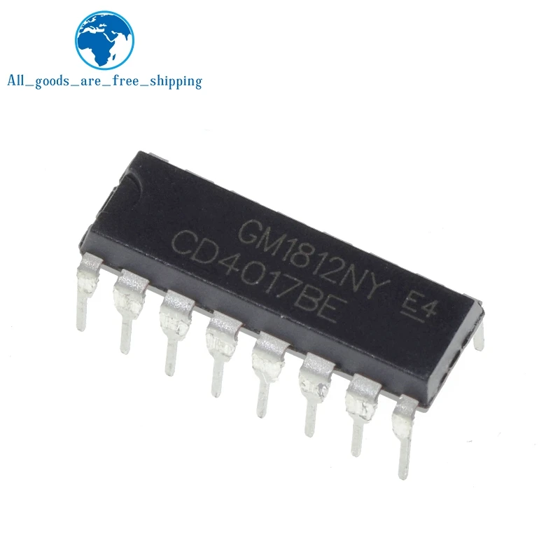 1PCCD4017 CD4017B CD4017BE 4017 DECADE COUNTER DIVIDER IC