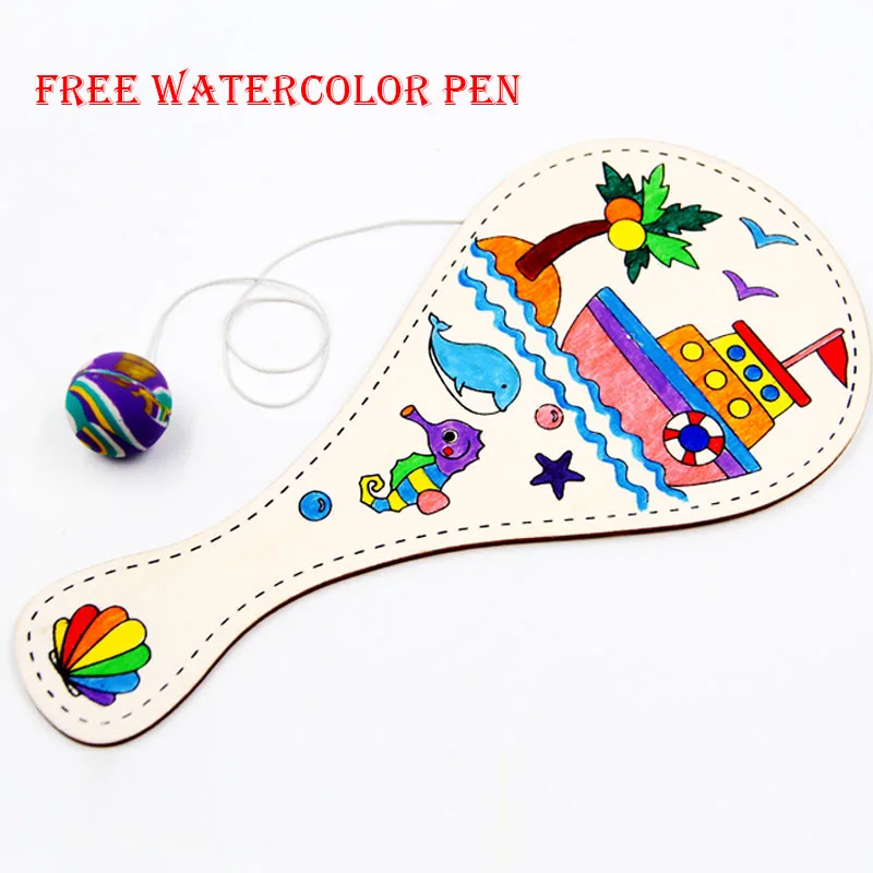 Saizhi Painting DIY Wooden Toy Racket Graffiti Toys For Children DIY Manual Painting Pat Ball Educational Handmade Game SZ3118
Saizhi Painting DIY Wooden Toy Racket Graffiti Toys For Children DIY Manual Painting Pat Ball Educational Handmade Game SZ3118