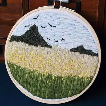 DIY Embroidery Kit with Pattern Embroidery Cloth Color Threads Tools Kit No Embroidery Hoop
DIY Embroidery Kit with Pattern Embroidery Cloth Color Threads Tools Kit No Embroidery Hoop