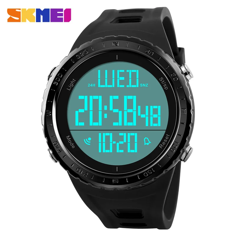 

SKMEI Fashion Sport Watch Men Countdown Chrono EL Light Watches 5Bar Waterproof Big Dial Digital Watch Relogio Masculino Relojes