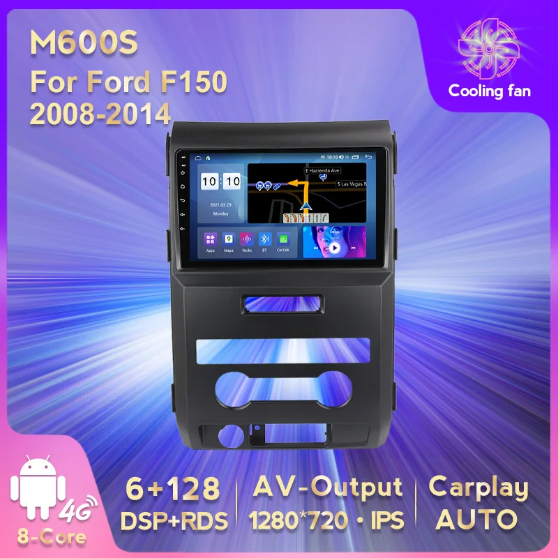 Автомобильное стерео радио 9 "IPS Android 11 4G Lte GPS навигация для Ford F150 F-150 2009-2012