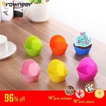 GROWNEER 12pcs Ring Shaped Cute Mould Kitchenware Silicone Pastry Bread Random Color Cupcake Cake Decorating Tools Durable
GROWNEER 12pcs Ring Shaped Cute Mould Kitchenware Silicone Pastry Bread Random Color Cupcake Cake Decorating Tools Durable